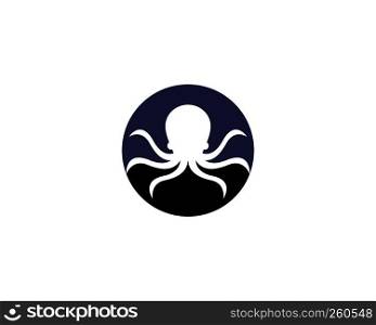 Octopus. Logo. Vector illustration