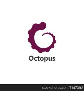 Octopus. Logo. Vector illustration design
