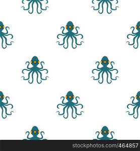 Octopus pattern seamless flat style for web vector illustration. Octopus, pattern flat