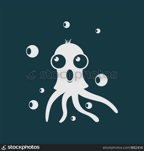Octopus symbol vector icon illustration design