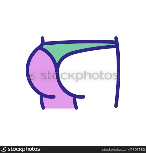 of female ass icon vector. of female ass sign. color isolated symbol illustration. of female ass icon vector outline illustration