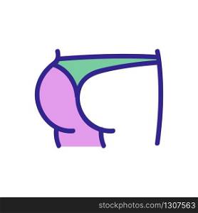 of female ass icon vector. of female ass sign. color isolated symbol illustration. of female ass icon vector outline illustration