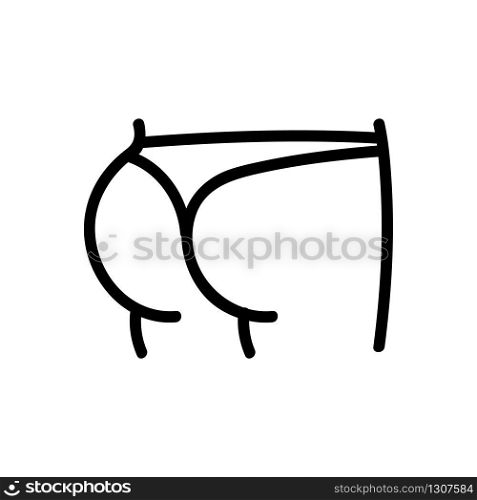 of female ass icon vector. of female ass sign. isolated contour symbol illustration. of female ass icon vector outline illustration