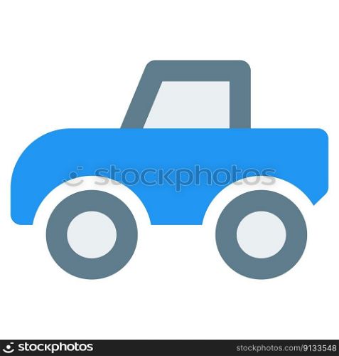 Off-road pickup truck for travel in gravels