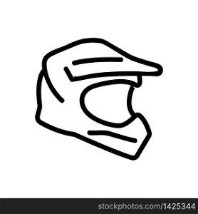 off road racing helmet icon vector. off road racing helmet sign. isolated contour symbol illustration. off road racing helmet icon vector outline illustration