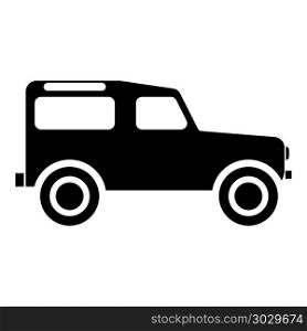 Off road vehicle icon black color vector illustration flat style simple image