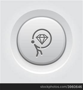 Offer Icon. Flat Design. Offer Icon. Business Concept. Grey Button Design