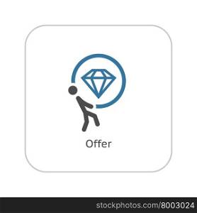 Offer Icon. Flat Design.. Offer Icon. Flat Design. Business Concept. Isolated Illustration.