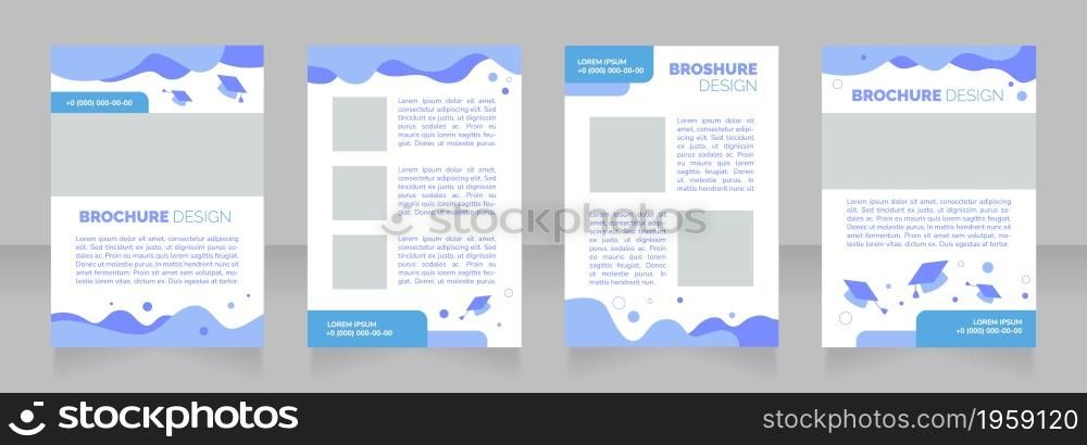 Offering degree apprenticeships blank brochure layout design. Vertical poster template set with empty copy space for text. Premade corporate reports collection. Editable flyer paper pages. Offering degree apprenticeships blank brochure layout design