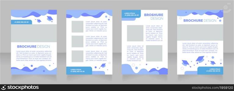 Offering degree apprenticeships blank brochure layout design. Vertical poster template set with empty copy space for text. Premade corporate reports collection. Editable flyer paper pages. Offering degree apprenticeships blank brochure layout design