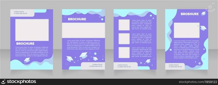 Offering graduate internships blank brochure layout design. Vertical poster template set with empty copy space for text. Premade corporate reports collection. Editable flyer paper pages. Offering graduate internships blank brochure layout design