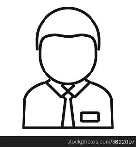Office agent icon outline vector. Person support. Desk sale. Office agent icon outline vector. Person support