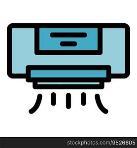 Office air conditioner icon outline vector. Clean filter. Virus dust color flat. Office air conditioner icon vector flat