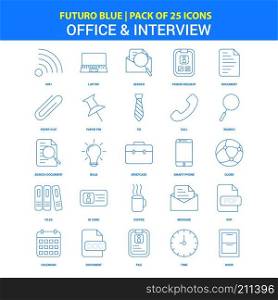 Office and Interview Icons - Futuro Blue 25 Icon pack