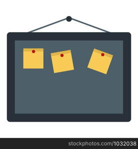 Office board icon. Flat illustration of office board vector icon for web design. Office board icon, flat style