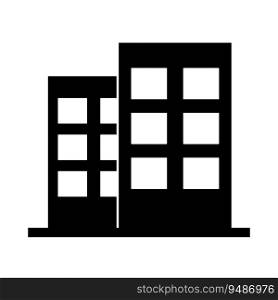 Office building icon. Apartment. Simple flat design. Vector art