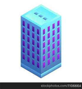 Office building icon. Isometric of office building vector icon for web design isolated on white background. Office building icon, isometric style