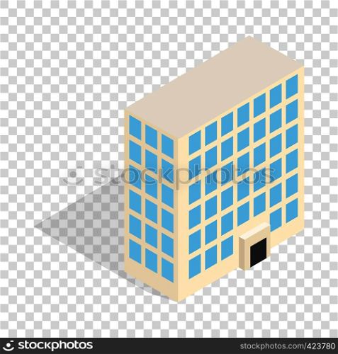 Office building isometric icon 3d on a transparent background vector illustration. Office building isometric icon