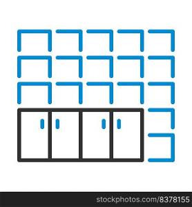 Office Cabinet Icon. Editable Bold Outline With Color Fill Design. Vector Illustration.