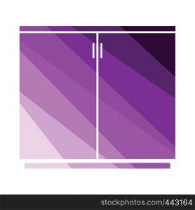 Office cabinet icon. Flat color design. Vector illustration.