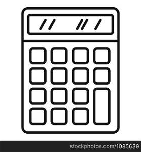 Office calculator icon. Outline office calculator vector icon for web design isolated on white background. Office calculator icon, outline style