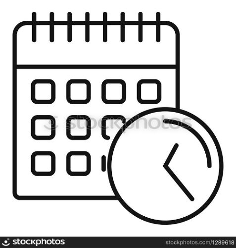 Office calendar icon. Outline office calendar vector icon for web design isolated on white background. Office calendar icon, outline style