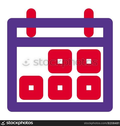 Office calendar used for scheduling plans