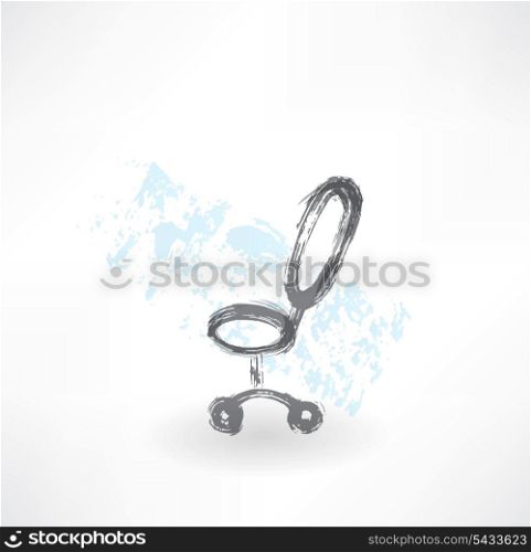 Office chair grunge icon