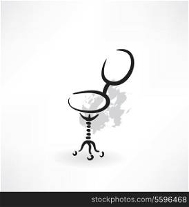 Office chair grunge icon