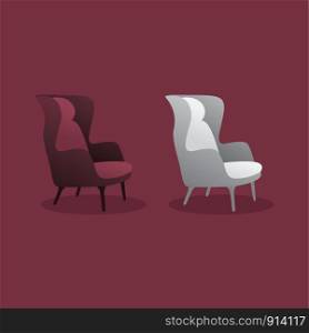 office chair icon isolated on white background from home decoration collection.