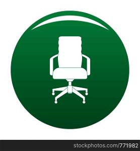 Office chair icon. Simple illustration of office chair vector icon for any design green. Office chair icon vector green