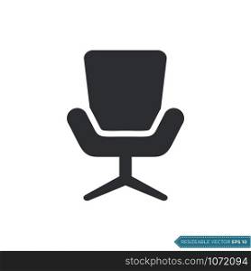 Office Chair Icon Vector Template Flat Design