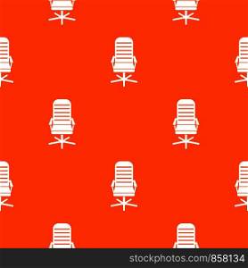 Office chair pattern repeat seamless in orange color for any design. Vector geometric illustration. Office chair pattern seamless