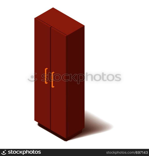 Office closet icon. Isometric illustration of office closet vector icon for web. Office closet icon, isometric 3d style