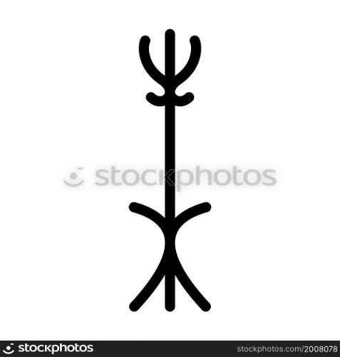 Office Coat Stand Icon. Editable Bold Outline With Color Fill Design. Vector Illustration.