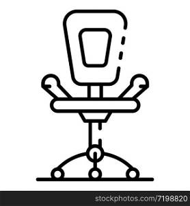 Office desk chair icon. Outline office desk chair vector icon for web design isolated on white background. Office desk chair icon, outline style