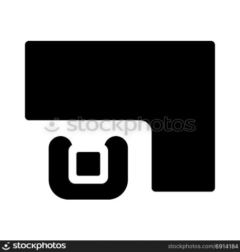 Office Desk, icon on isolated background
