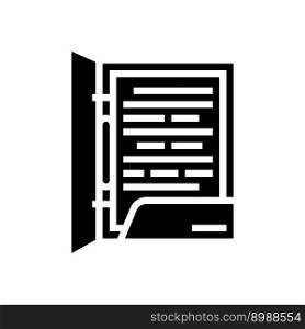 office document file glyph icon vector. office document file sign. isolated symbol illustration. office document file glyph icon vector illustration