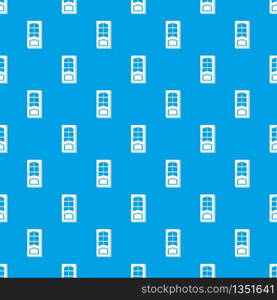 Office door pattern vector seamless blue repeat for any use. Office door pattern vector seamless blue