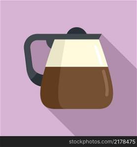 Office drink coffee icon flat vector. Hot drink. Aroma coffee. Office drink coffee icon flat vector. Hot drink