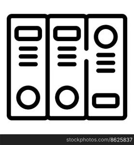 Office folder icon outline vector. System training. Computer soft. Office folder icon outline vector. System training