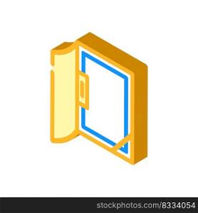 office folder isometric icon vector. office folder sign. isolated symbol illustration. office folder isometric icon vector illustration