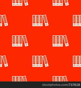 Office folders pattern repeat seamless in orange color for any design. Vector geometric illustration. Office folders pattern seamless
