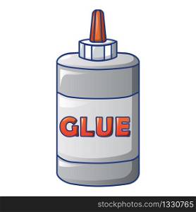 Office glue bottle icon. Cartoon of office glue bottle vector icon for web design isolated on white background. Office glue bottle icon, cartoon style