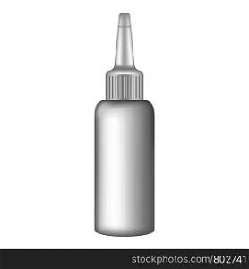 Office glue bottle icon. Realistic illustration of office glue bottle vector icon for web design isolated on white background. Office glue bottle icon, realistic style