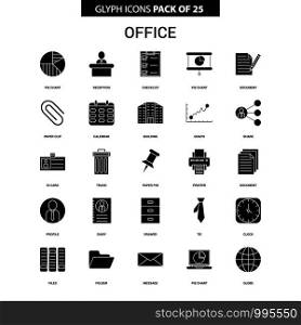 Office Glyph Vector Icon set