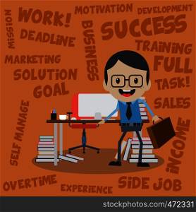 office goal sales business vector art illustration. office goal sales business vector art