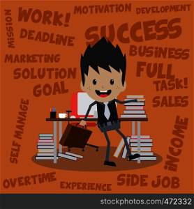 office goal sales business vector art illustration. office goal sales business vector art