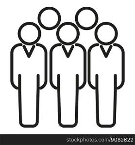 Office group icon outline vector. Human work. Team person. Office group icon outline vector. Human work