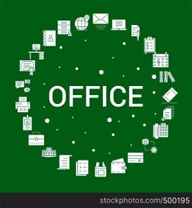 Office Icon Set. Infographic Vector Template